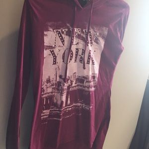 Long sleeve top with hood